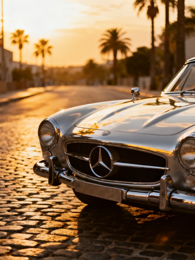 Картинка для карты желаний: Ретро-автомобиль · Mercedes 300 SL