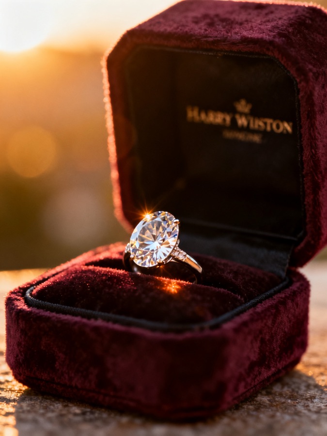 Картинка для карты желаний: Помолвочное кольцо с бриллиантом · Harry Winston